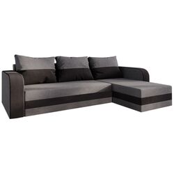 Canapea de colt Space Meble Hewlet Bis Mikrofaza 27/Mikrofaza 15 (Gray/Black) Thumb