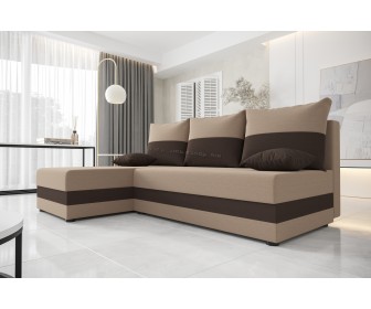 Canapea de colt Space Meble Hewlet Rainbow 05/Rainbow 41 (Brown Light/ Brown Dark)