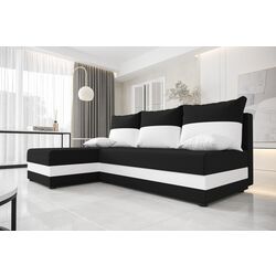 Canapea de colt Space Meble Hewlet Rainbow 15/Rainbow 31 (Black/White)