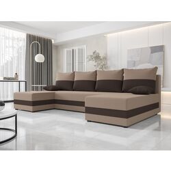 Canapea in forma de U Space Meble Hewlet U Rainbow 05/Rainbow 41 (Brown Light/Brown Dark)