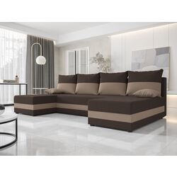 Canapea in forma de U Space Meble Hewlet U Rainbow 41/Rainbow 05 (Brown Dark/Brown Light)