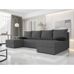 Canapea in forma de U Space Meble Hewlet U Sawana 05/Poduszki Sawana 14 (Gray Dark/Black)