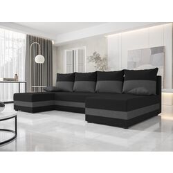 Canapea in forma de U Space Meble Hewlet U Sawana 14/Sawana 05 (Black/Gray Dark)