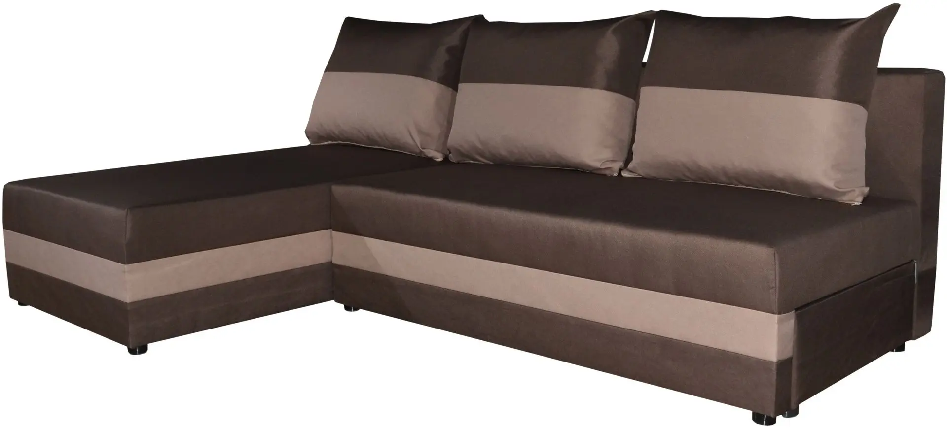 Диван угловой Space Meble Hewlet Sawana 16/Sawana 22 (Brown Dark/Brown Light)