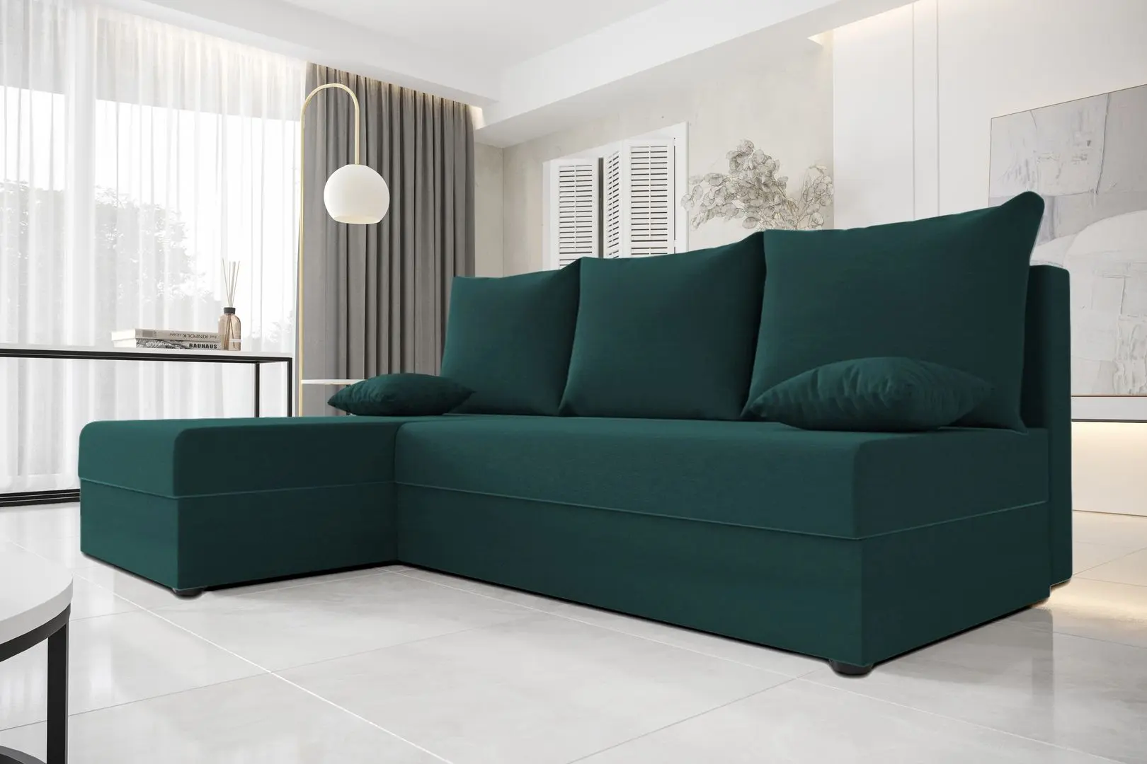 Canapea de colt Space Meble Itaka 39 (Turquoise Dark)