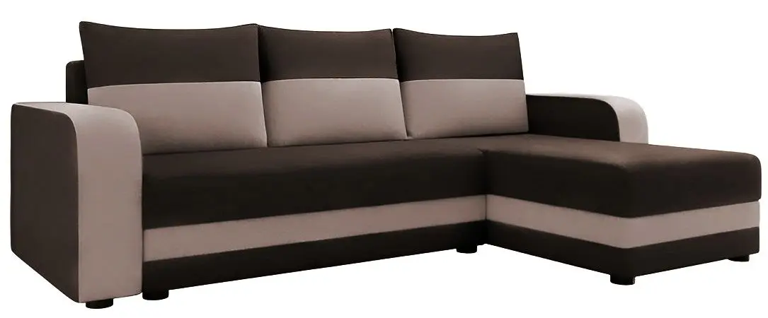 Canapea de colt Space Meble Hewlet Bis Sawana 16/Sawana 22 (Brown Dark/Brown Light)