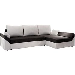 Диван угловой Space Meble Dante L Mikrofaza 15/Mikrofaza 31 (Black/White) Thumb