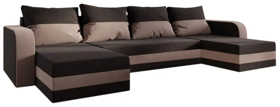 Canapea in forma de U Space Meble Hewlet U Bis Mikrofaza 20/Mikrofaza 05 (Brown/Beige)