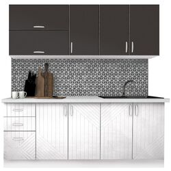 Кухня Modern Paola 2.0m (White Gloss/Anthracite/White) Thumb