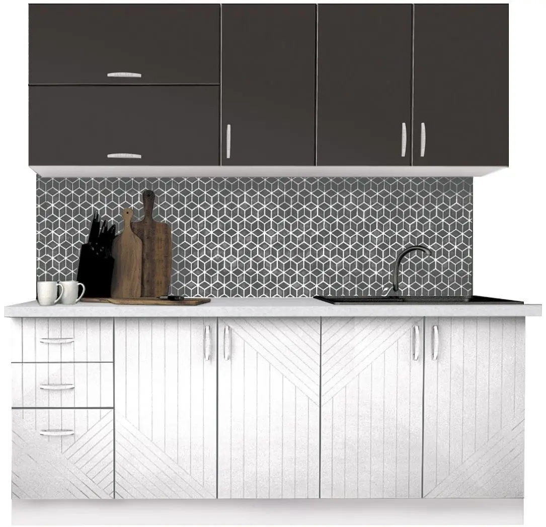 Кухня Modern Paola 2.0m (White Gloss/Anthracite/White) - 5