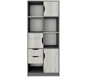 Dulap pentru carti Yasen Disney 3U2S (Graphite Gray/Craft Oak White)