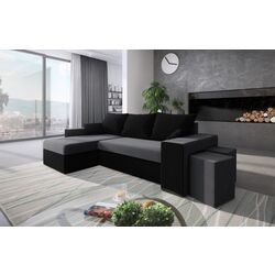 Canapea de colt Space Meble Kansas Mikrofaza 27/Mikrofaza 15 (Gray/Black) Thumb