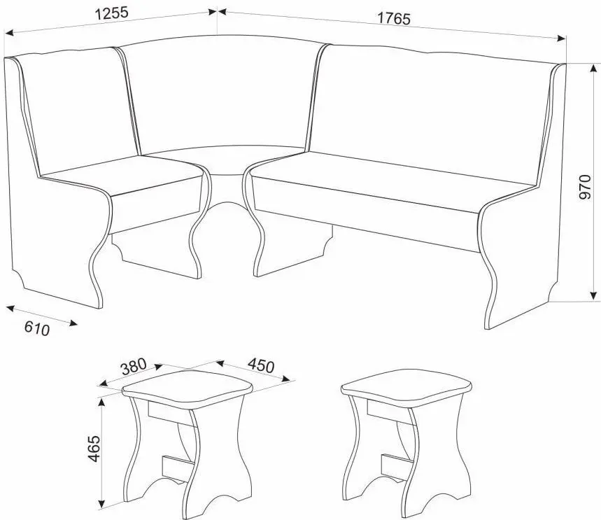 Кухонный уголок Ambianta Cleo-2