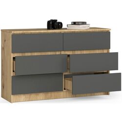 Comoda Akord K120 6SZ (Artisan Oak/Graphite Gray) Thumb