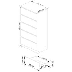 Comoda Akord K60 5SZ (Craft Oak) Thumb