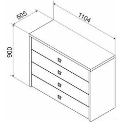 Комод Ambianta Cristal 110.4см Thumb