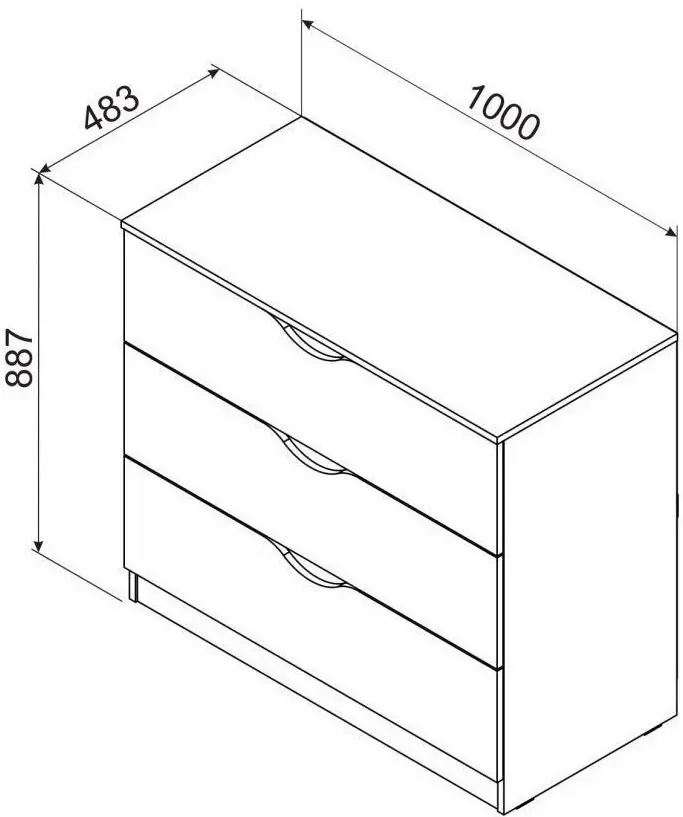 Comoda Ambianta Happy 100cm