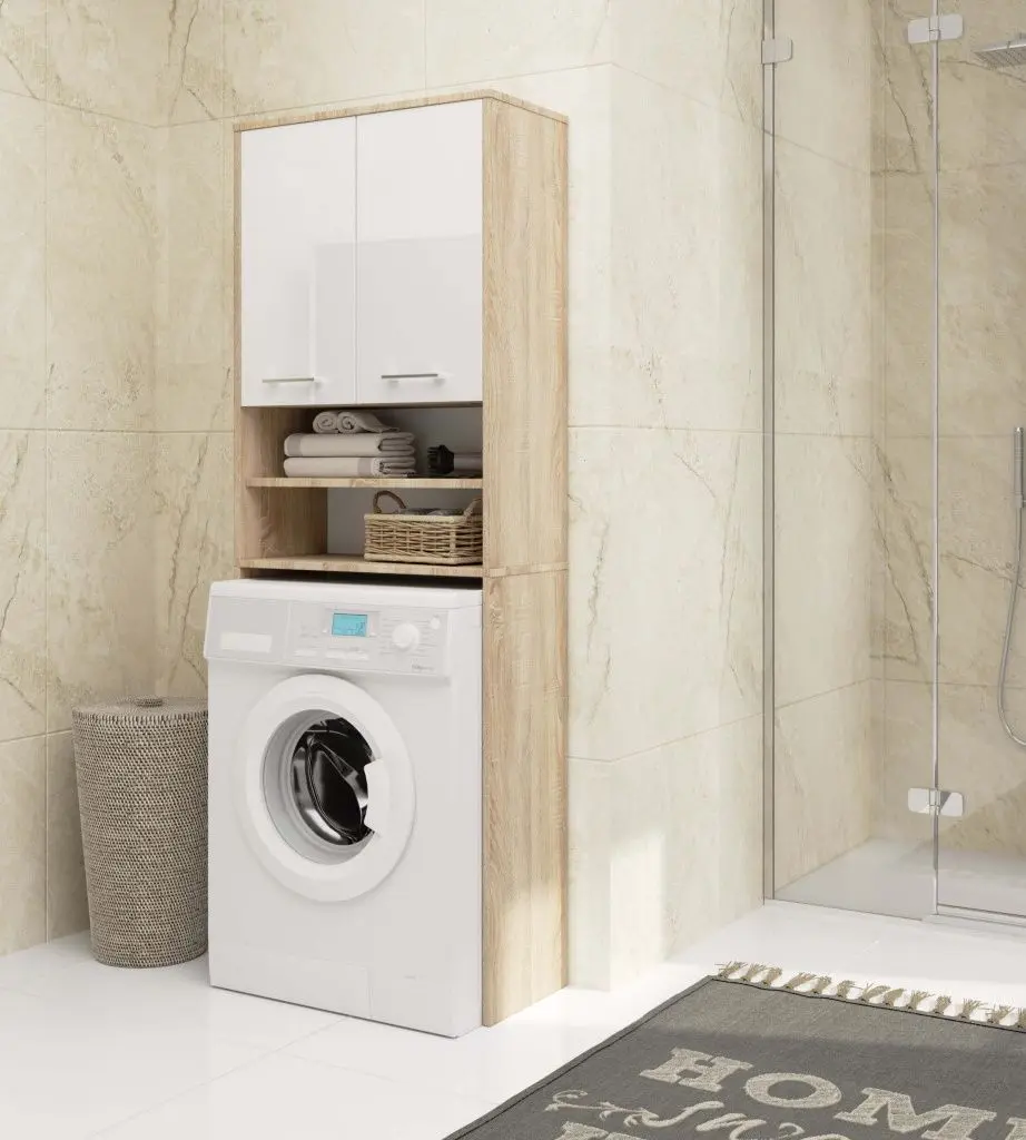 Dulap Akord Fin 2D (Sonoma Oak/White Gloss)