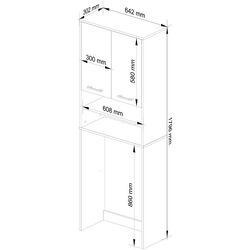 Dulap Akord Fin 2D (Sonoma Oak/White Gloss) Thumb