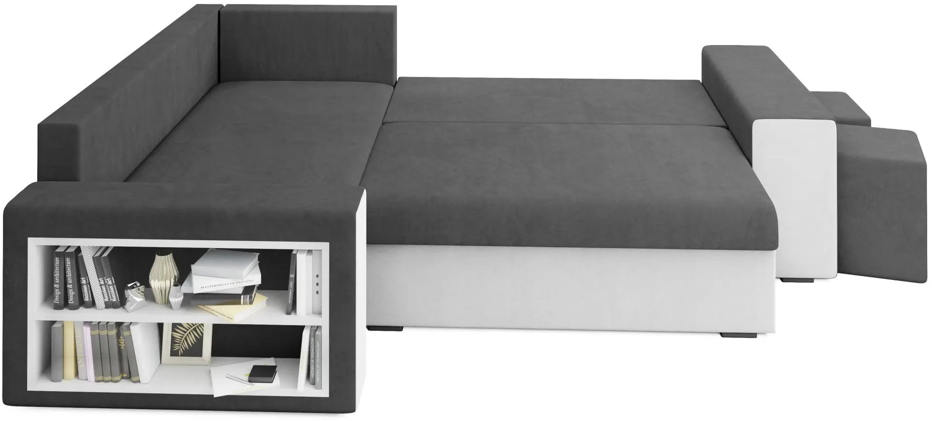 Диван угловой Space Meble Dallas Right Mikrofaza 27/Mikrofaza 31 (Gray/White) - 2