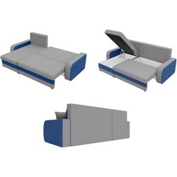 Диван угловой Mirjan24 Dalmir/Kris (Black/Beige) Thumb