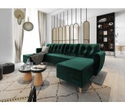 Canapea in forma de U Space Meble Palermo U Itaka 10 (Green Dark)