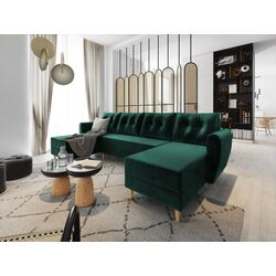 Canapea in forma de U Space Meble Palermo U Itaka 10 (Green Dark)