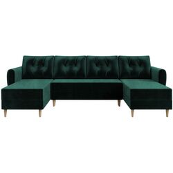 Canapea in forma de U Space Meble Palermo U Itaka 10 (Green Dark) Thumb