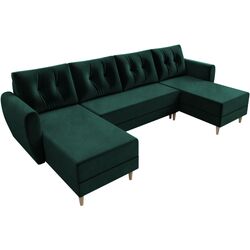 Canapea in forma de U Space Meble Palermo U Itaka 10 (Green Dark) Thumb