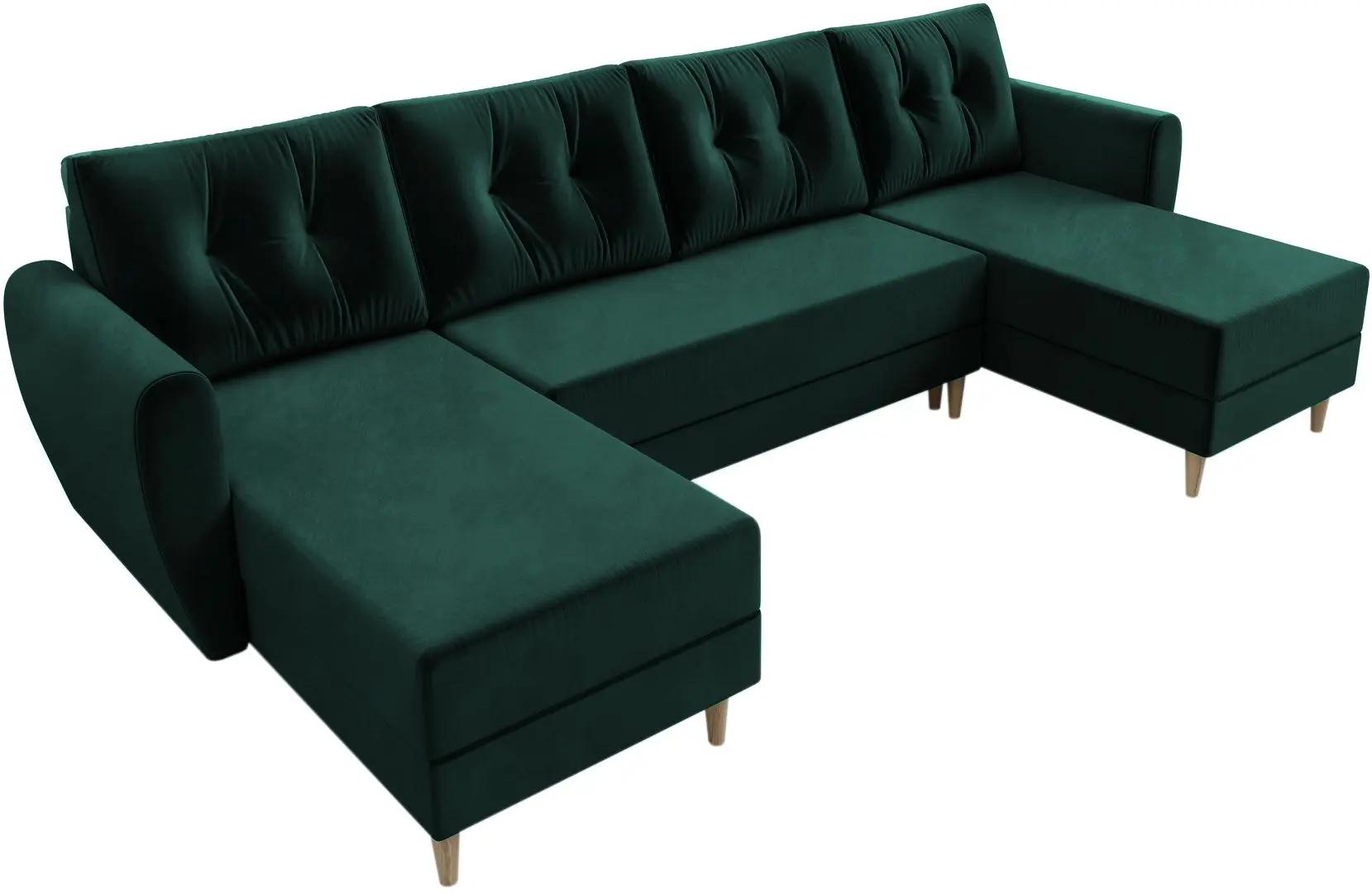 Canapea in forma de U Space Meble Palermo U Itaka 10 (Green Dark)