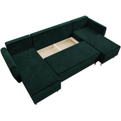 Canapea in forma de U Space Meble Palermo U Itaka 10 (Green Dark) Thumb
