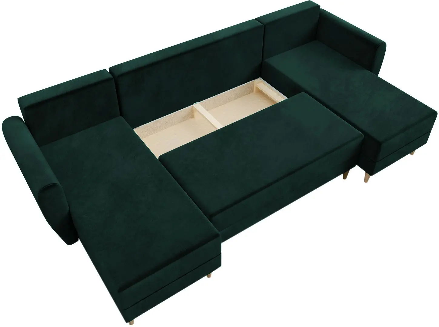 Canapea in forma de U Space Meble Palermo U Itaka 10 (Green Dark)