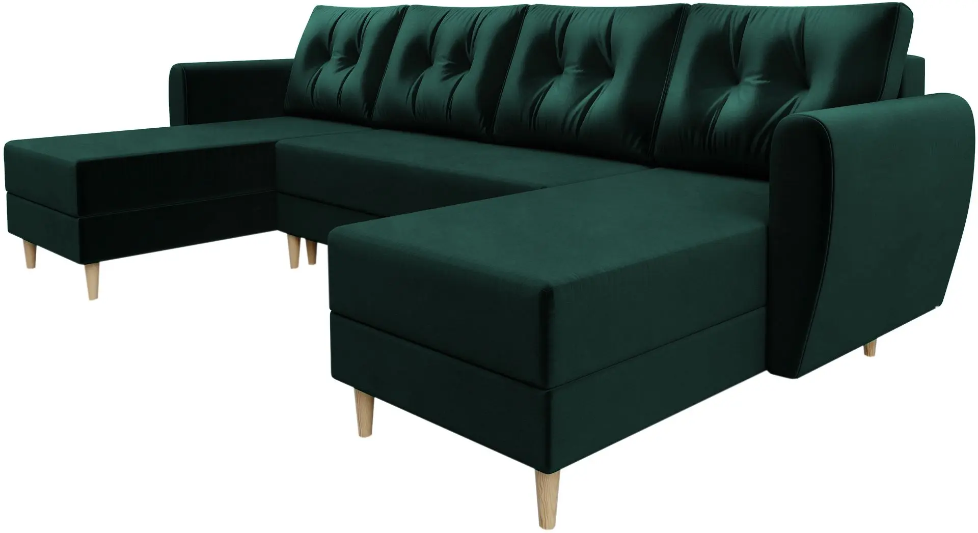 Canapea in forma de U Space Meble Palermo U Itaka 10 (Green Dark)