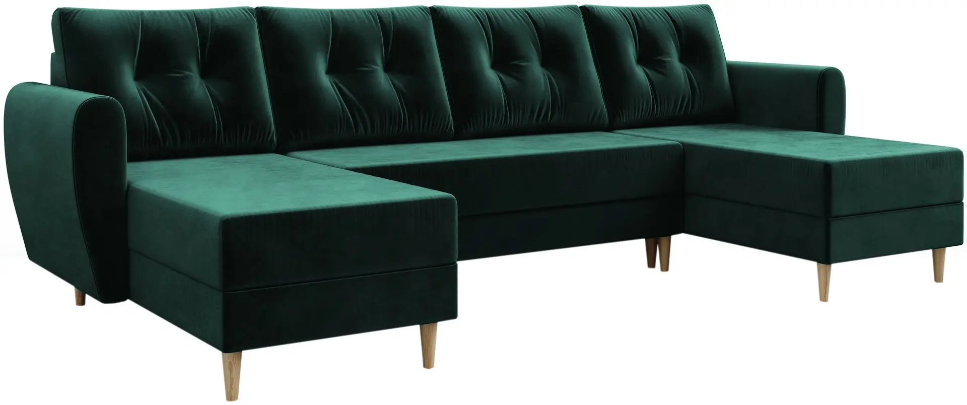 Canapea in forma de U Space Meble Palermo U Itaka 10 (Green Dark)