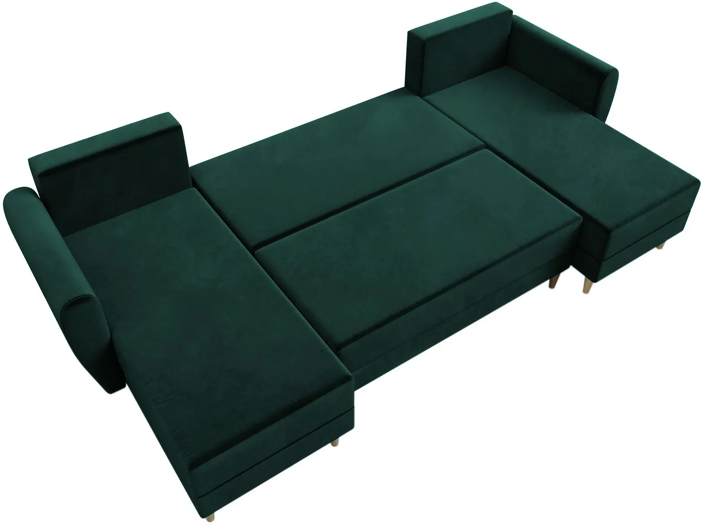 Canapea in forma de U Space Meble Palermo U Itaka 10 (Green Dark)