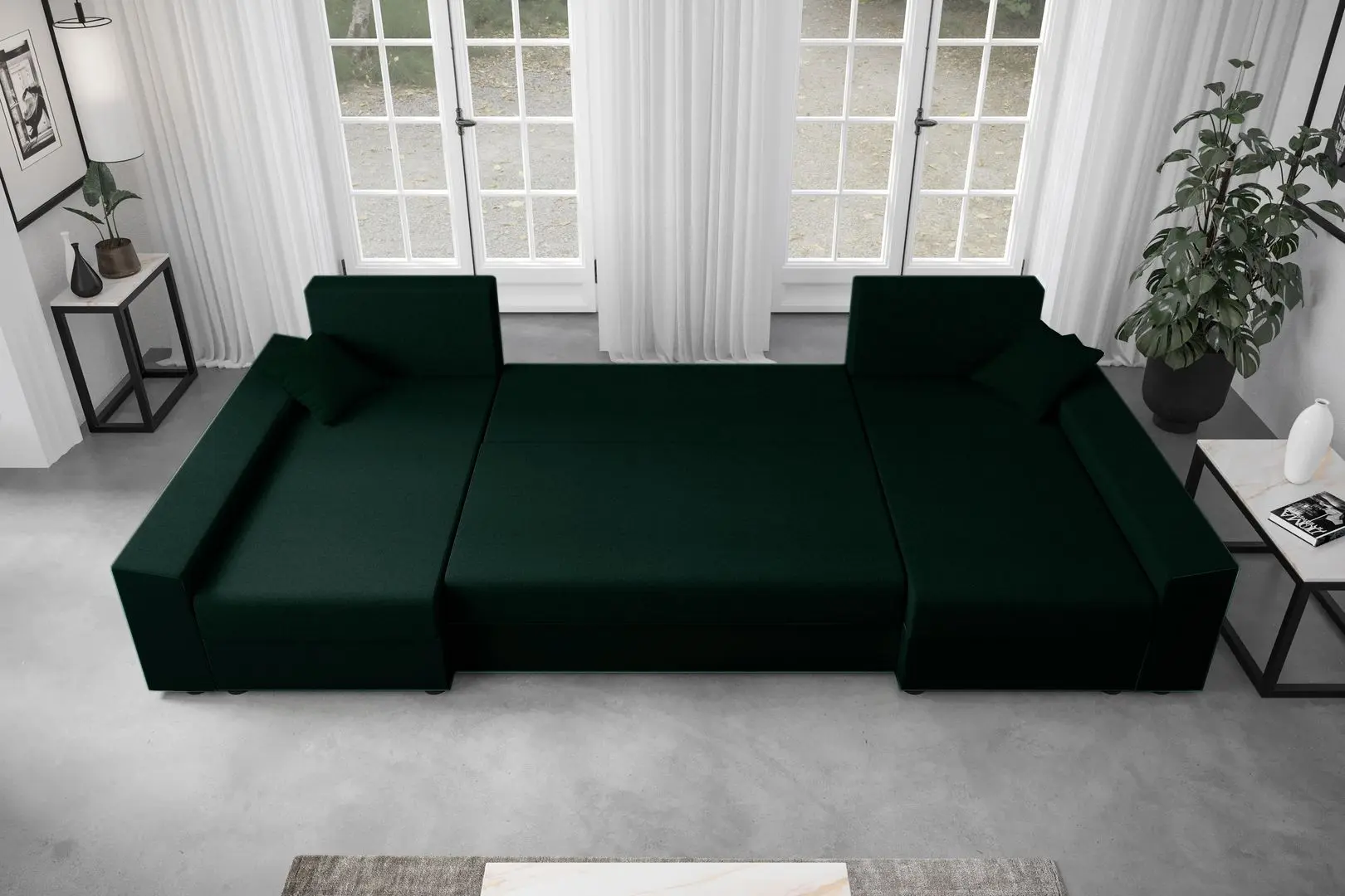 Диван П-образный Space Meble Paul U Itaka 10 (Green Dark)