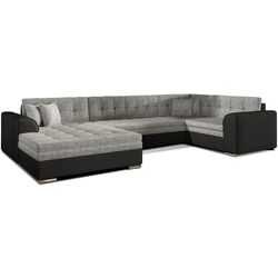 Canapea in forma de U Eltap Damario Berlin 01/Soft 11 Left (Gray/Black)