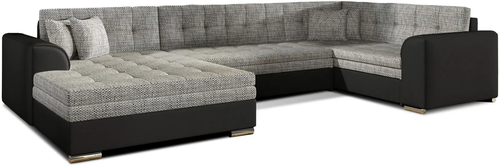 Canapea in forma de U Eltap Damario Berlin 01/Soft 11 Left (Gray/Black)