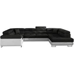 Canapea in forma de U Eltap Letto Sawana 14/Soft 17 Right (Black/White)