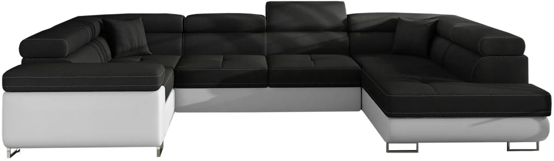 Canapea in forma de U Eltap Letto Sawana 14/Soft 17 Right (Black/White)