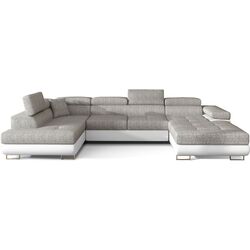 Canapea in forma de U Eltap Rodrigo Berlin 01/Soft 17 Left (Gray/White)