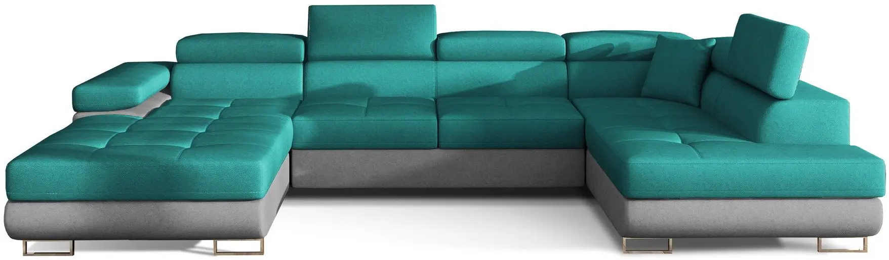 Canapea in forma de U Eltap Rodrigo Dora 85/Dora 90 Right (Turquoise/Gray)