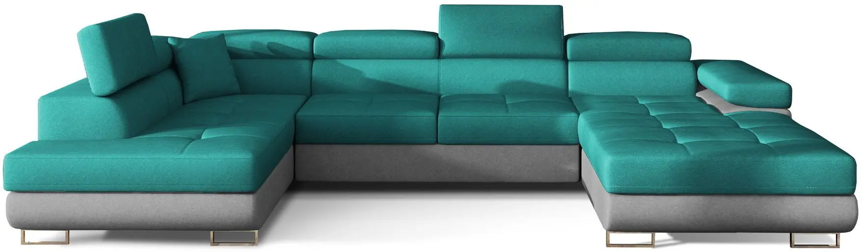 Canapea in forma de U Eltap Rodrigo Dora 85/Dora 90 Left (Turquoise/Gray)