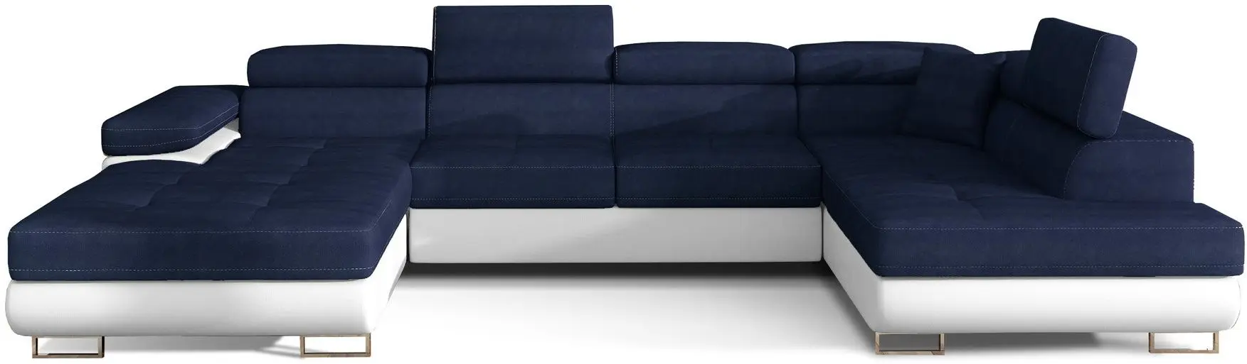 Canapea in forma de U Eltap Rodrigo Kronos 09/Soft 17 Right (Blue/White)