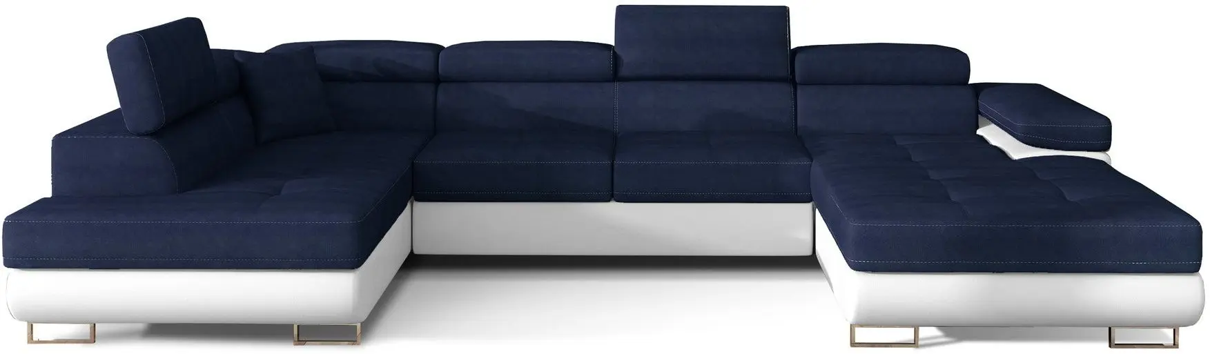 Canapea in forma de U Eltap Rodrigo Kronos 09/Soft 17 Left (Blue/White)
