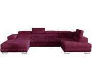 Canapea in forma de U Eltap Rodrigo Matt Velvet 68 Right (Burgundy)