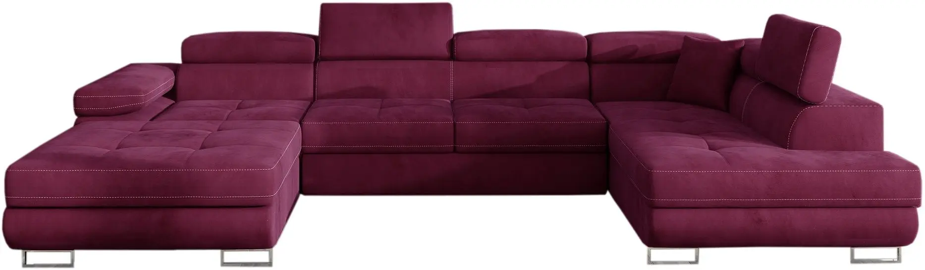 Canapea in forma de U Eltap Rodrigo Matt Velvet 68 Right (Burgundy)