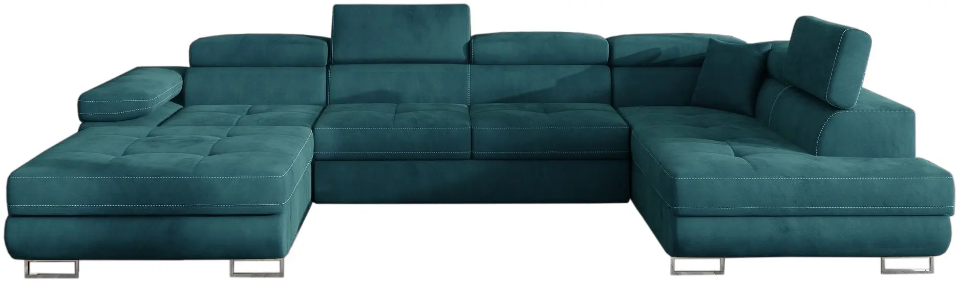 Canapea in forma de U Eltap Rodrigo Matt Velvet 75 Right (Turquoise Dark)