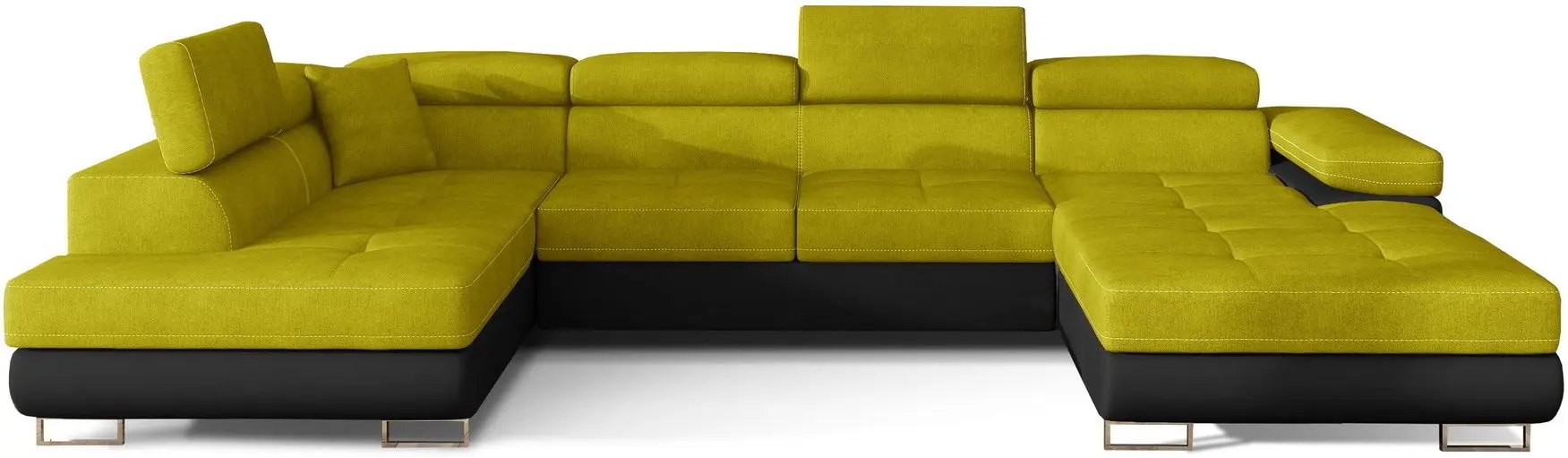 Canapea in forma de U Eltap Rodrigo Omega 68/Soft 11 Left (Yellow/Black)