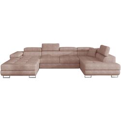 Canapea in forma de U Eltap Rodrigo Omega 91 Right (Powdery Pink)